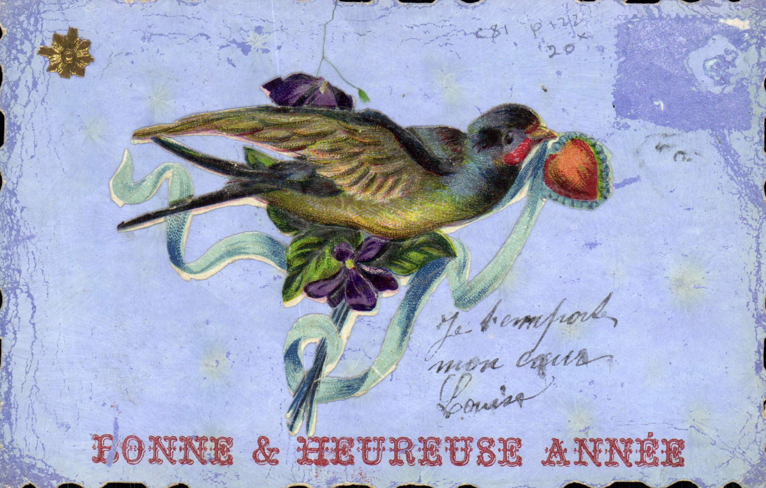 CPA Fantaisie Hirondelle 