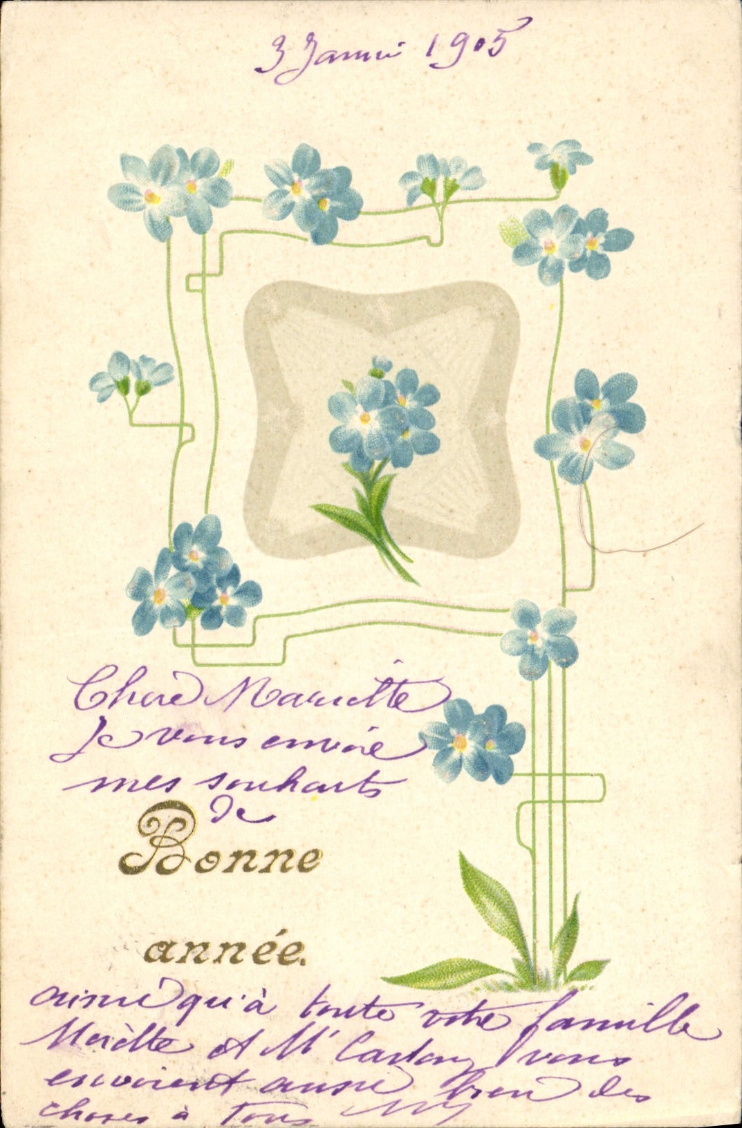 CPA Fantaisie Fleurs