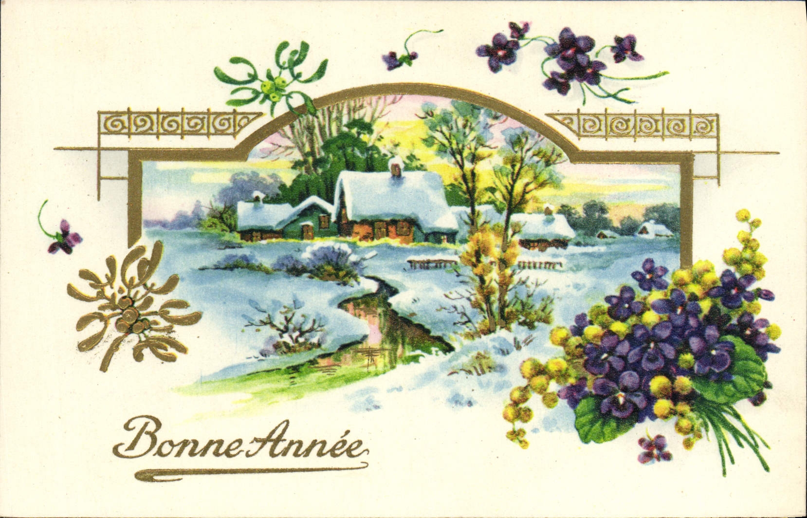 CPA Fantaisie Bonne annee