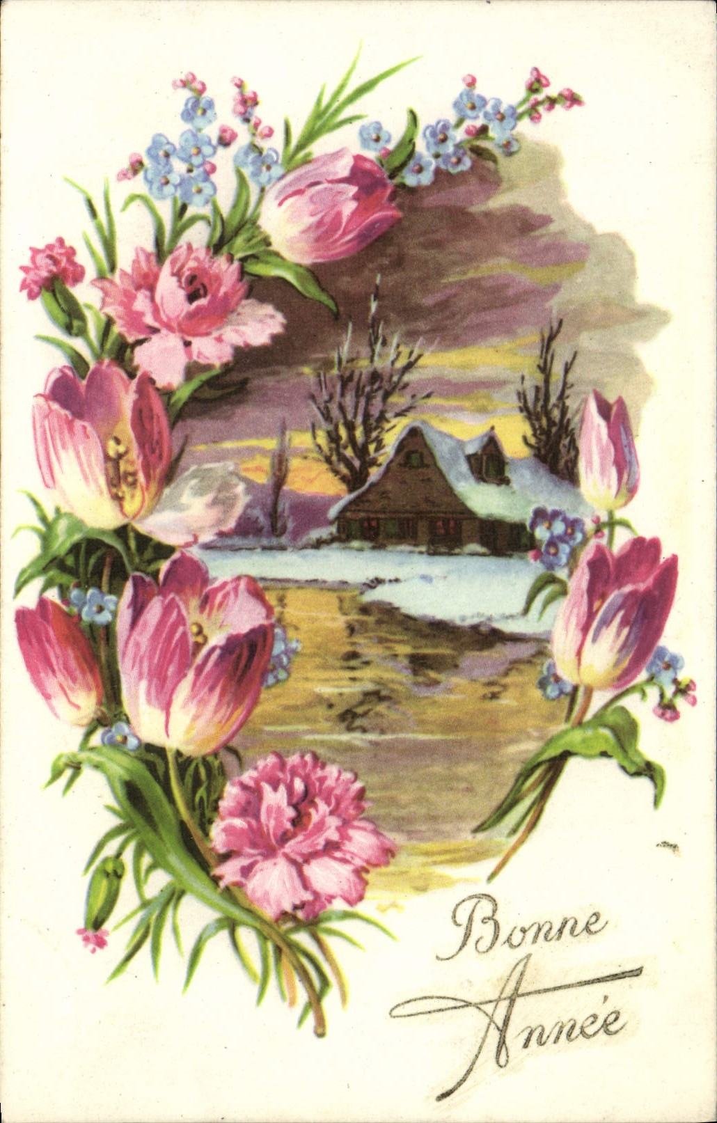 CPA Fantaisie Fleurs