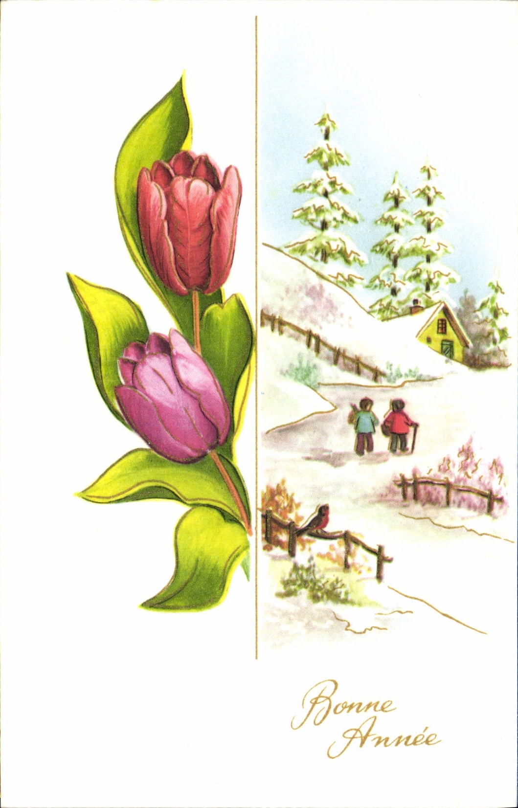 CPA Fantaisie Bonne annee