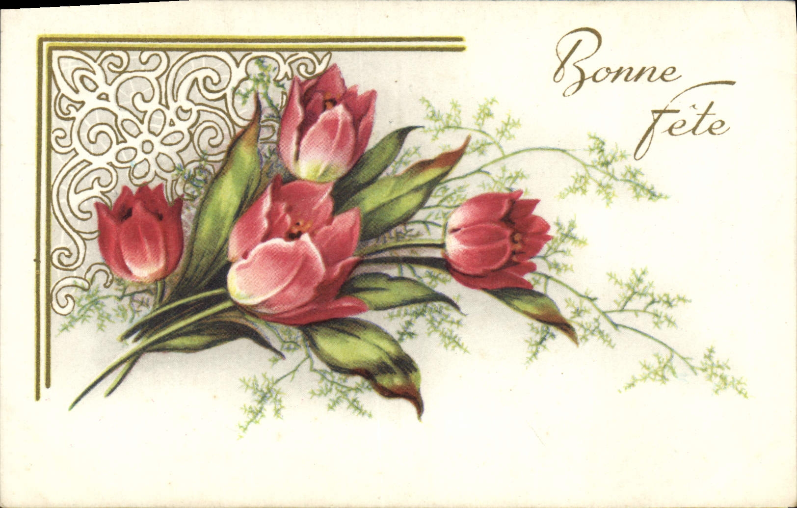 CPA Fantaisie Fleurs