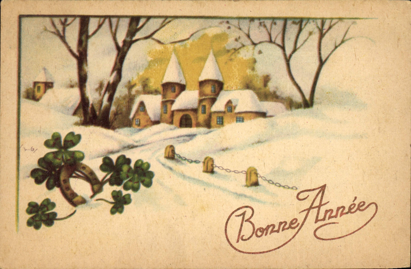 CPA Fantaisie Bonne annee