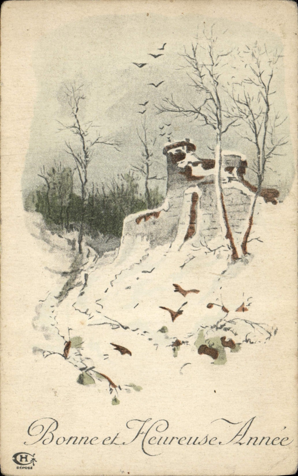 CPA Fantaisie Bonne annee