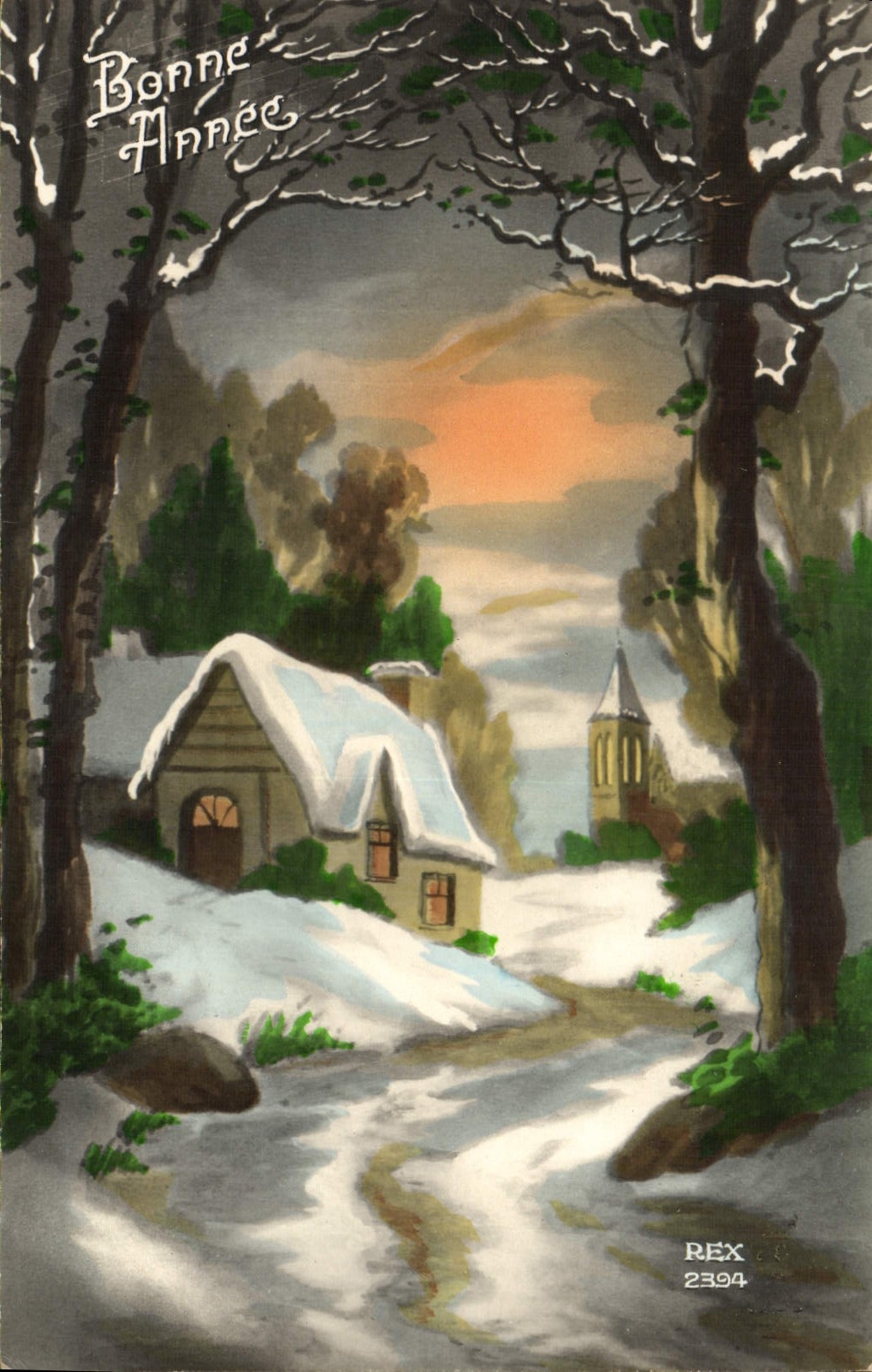 CPA Fantaisie Bonne annee