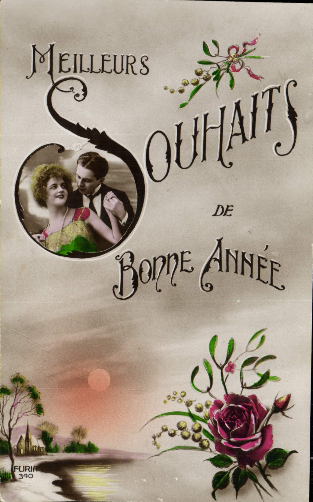 CPA Fantaisie Femme Bonne annee