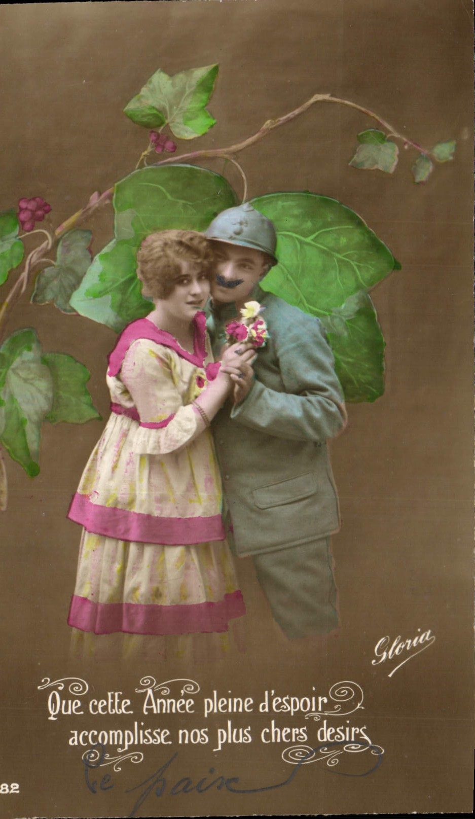 CPA Fantaisie Femme Soldat Militaria 