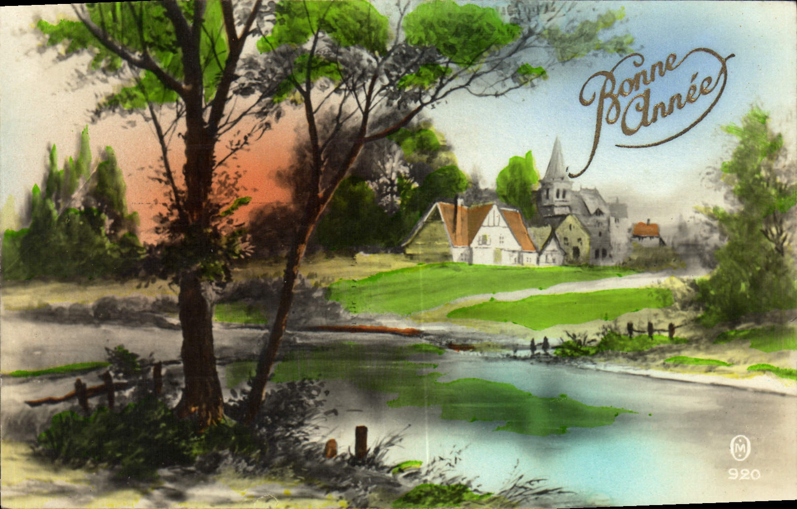 CPA Fantaisie Bonne annee