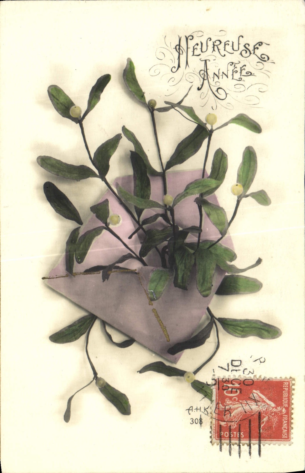 CPA Fantaisie Fleurs Gui 