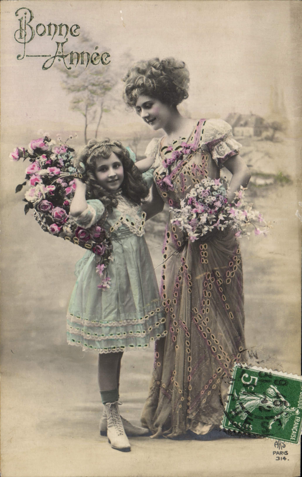 CPA Fantaisie Femme et enfant