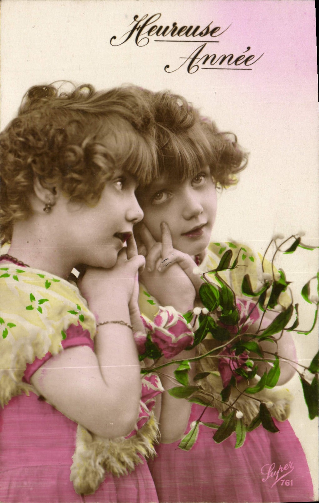 VINTAGE POSTCARD Fantasy Twin Twin Children