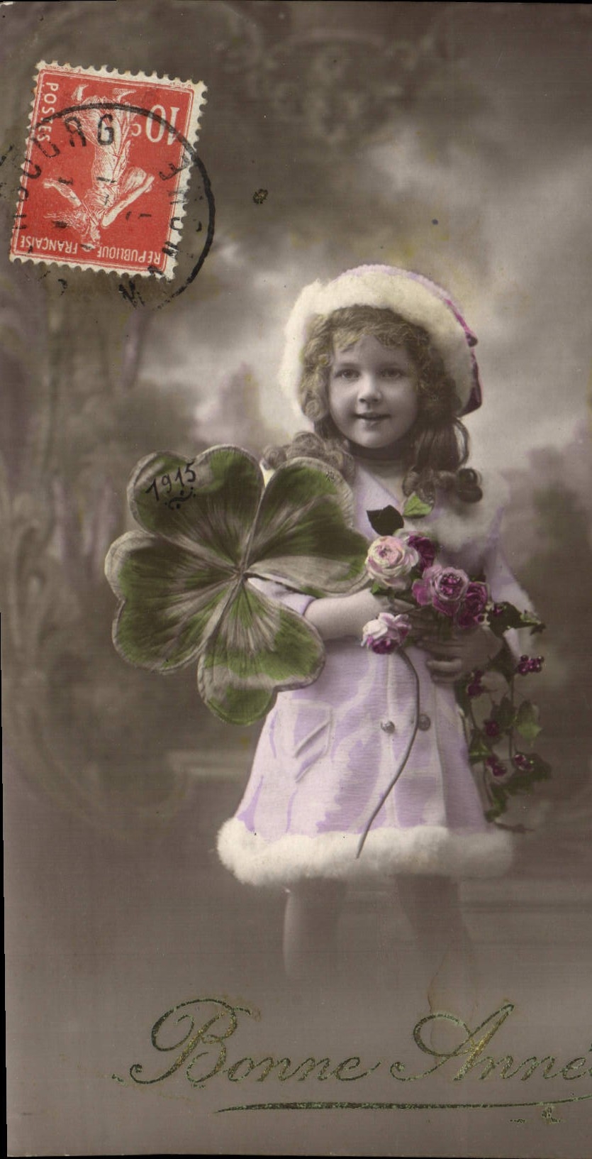 CPA Fantaisie Enfant Trefle