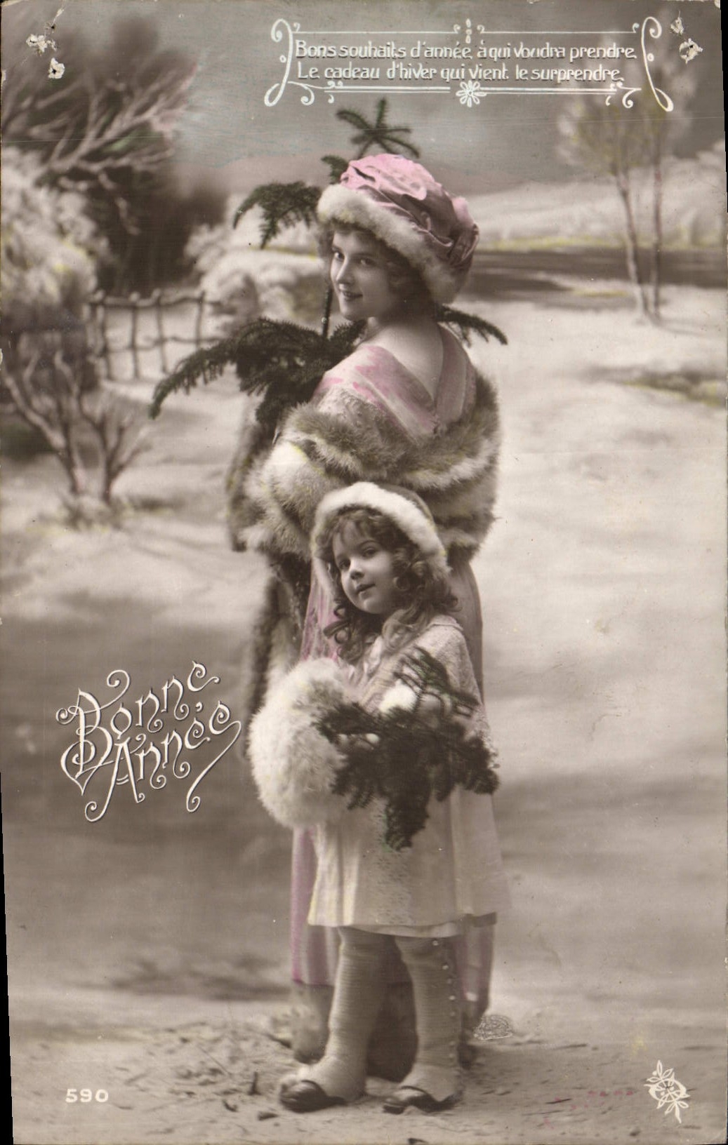 CPA Fantaisie Femme et enfant