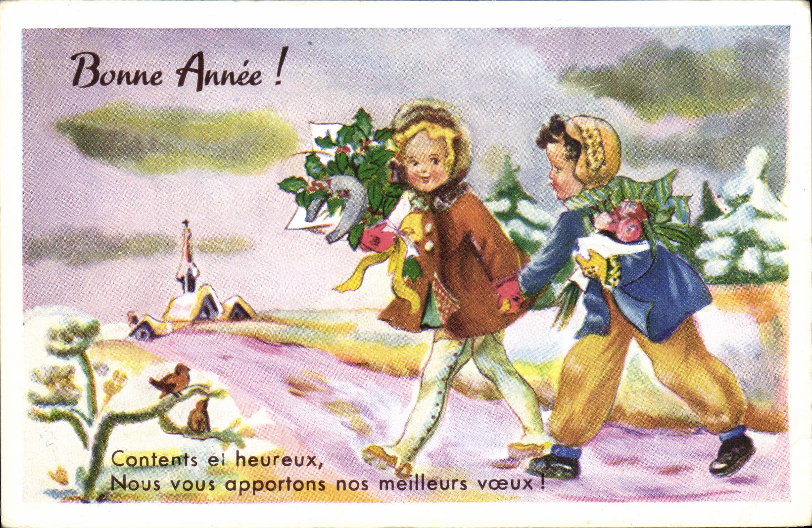 CPA Fantaisie Enfants Fer a cheval