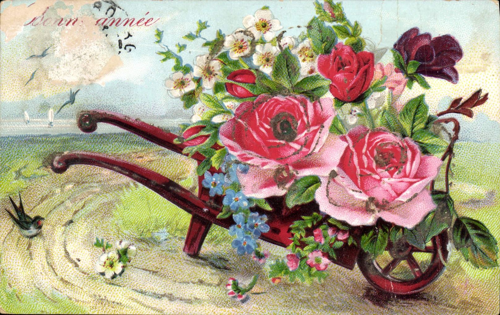 CPA Fantaisie Fleurs