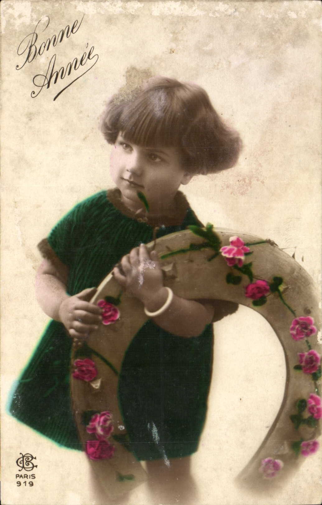 CPA Fantaisie Enfant Fer a cheval