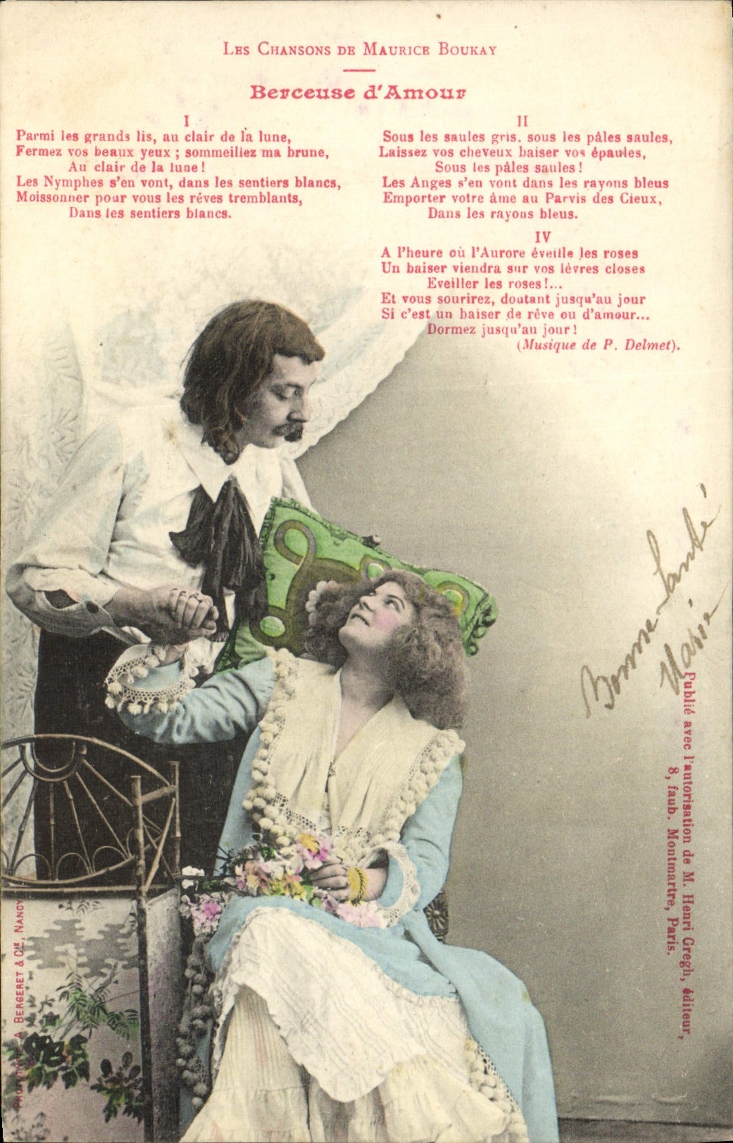 CPA Fantaisie Femme Berceuse d'amour