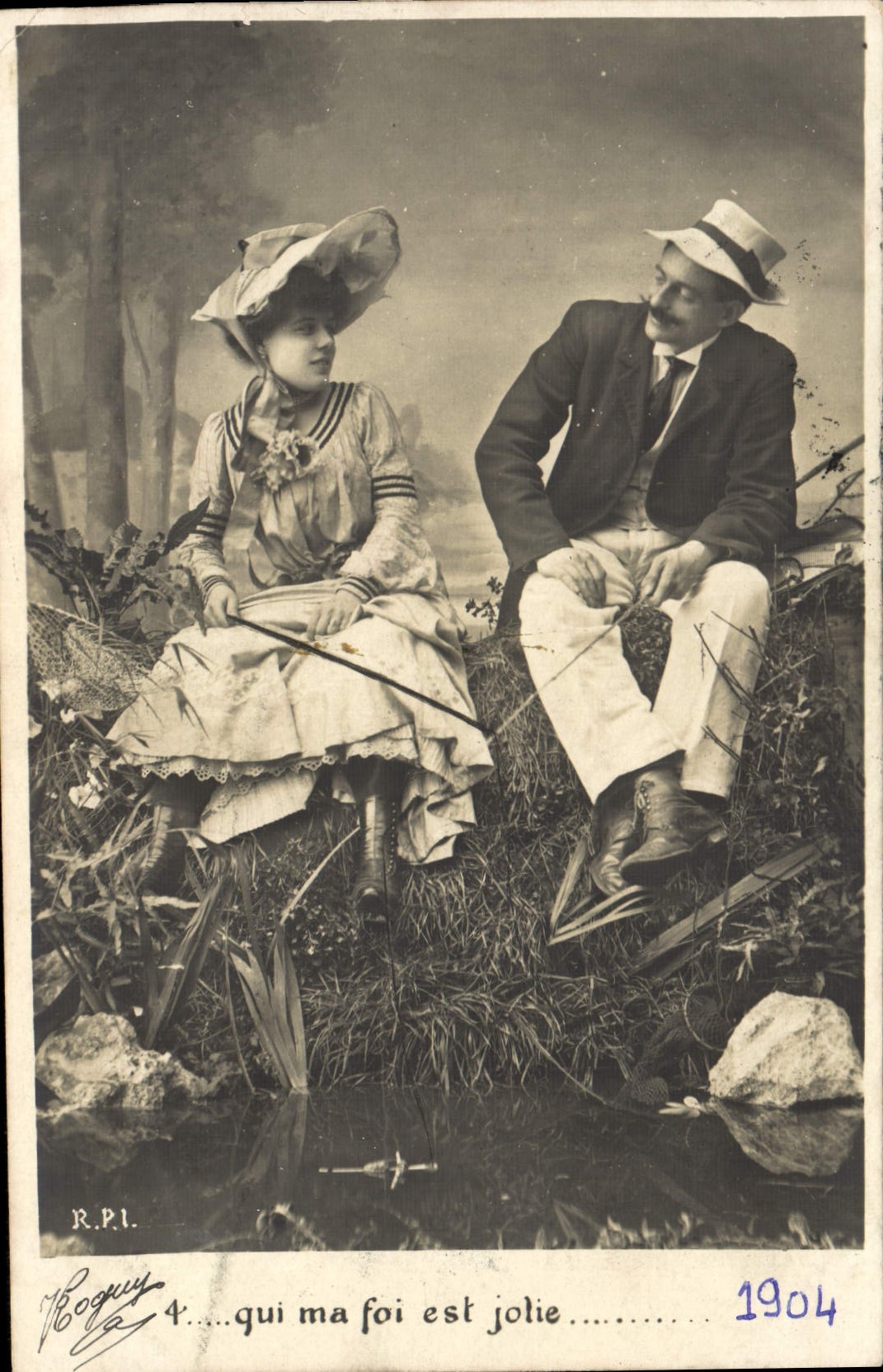 CPA Fantaisie Femme Peche Pecheur