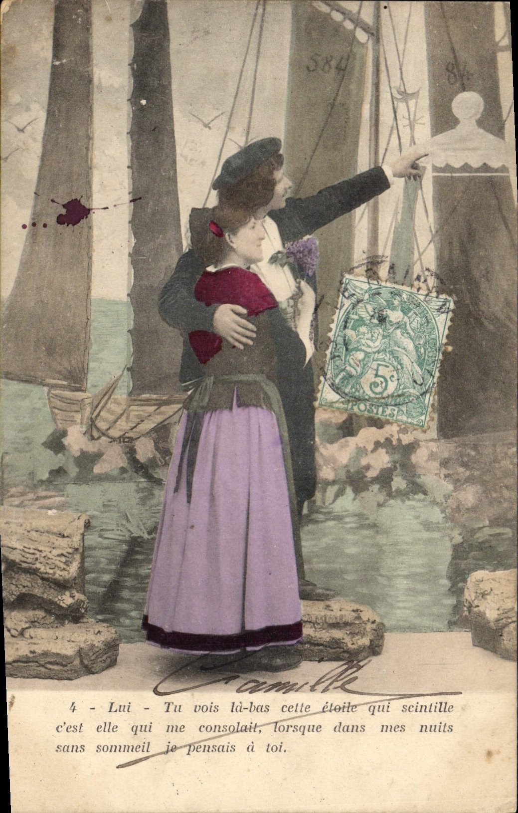 CPA Fantaisie Femme Marin