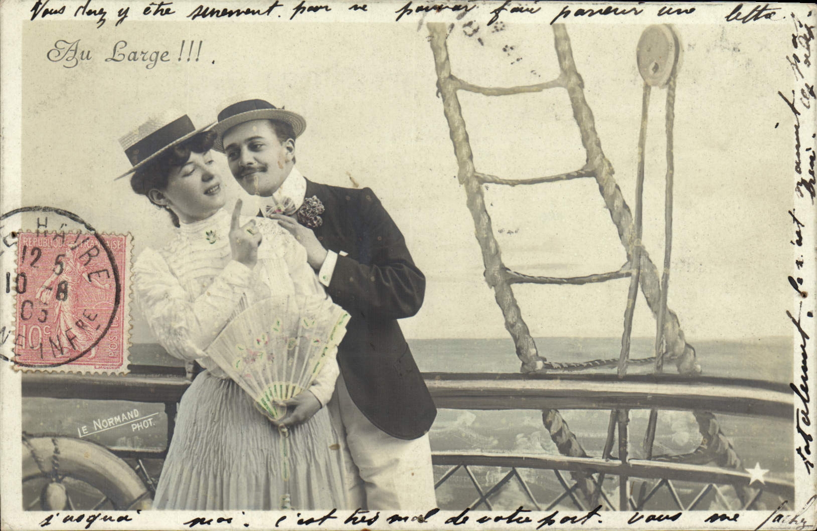 VINTAGE POSTCARD Fantasy Woman Range With the broad one!