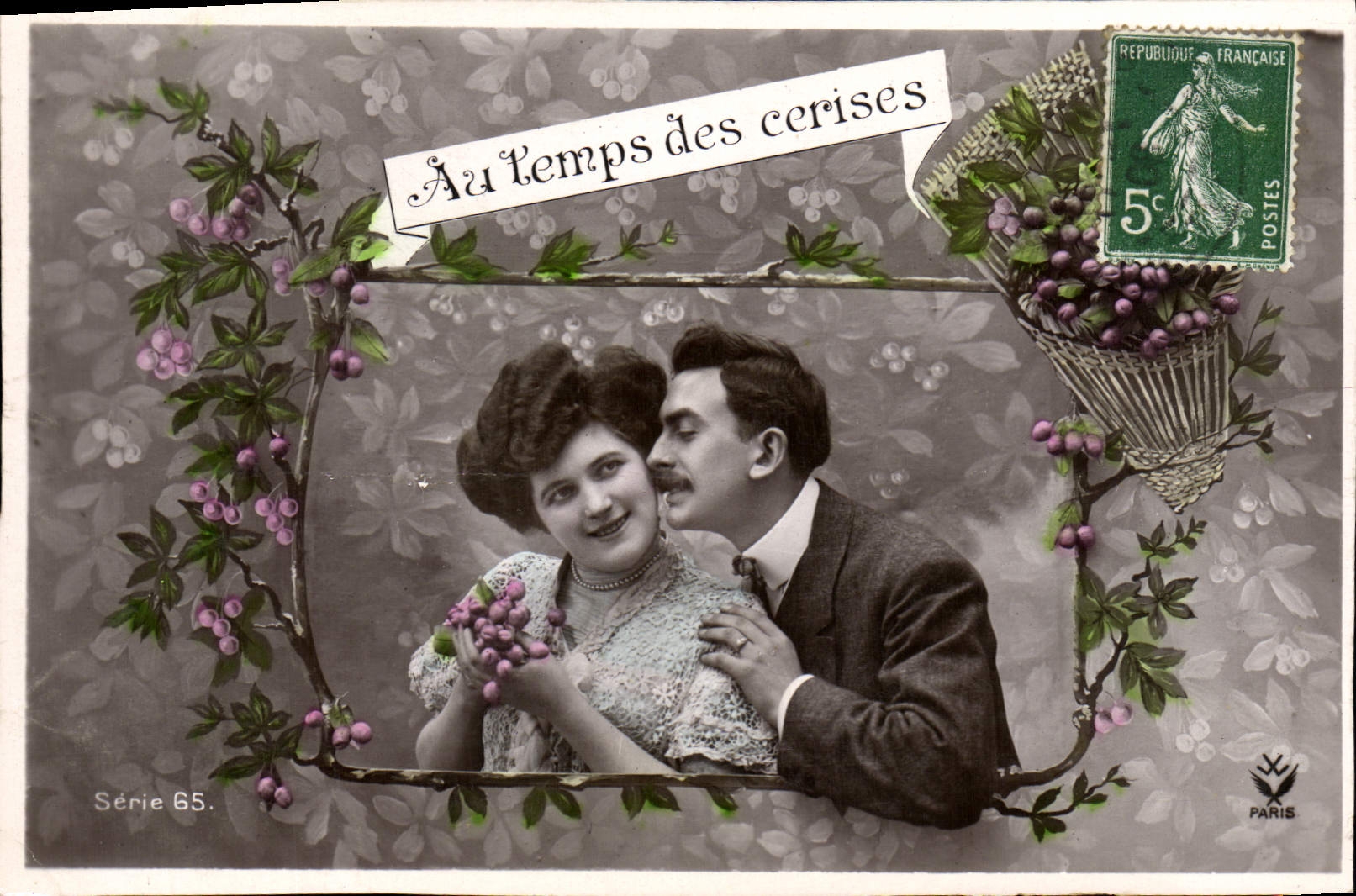 CPA Fantaisie Femme Temps des cerises