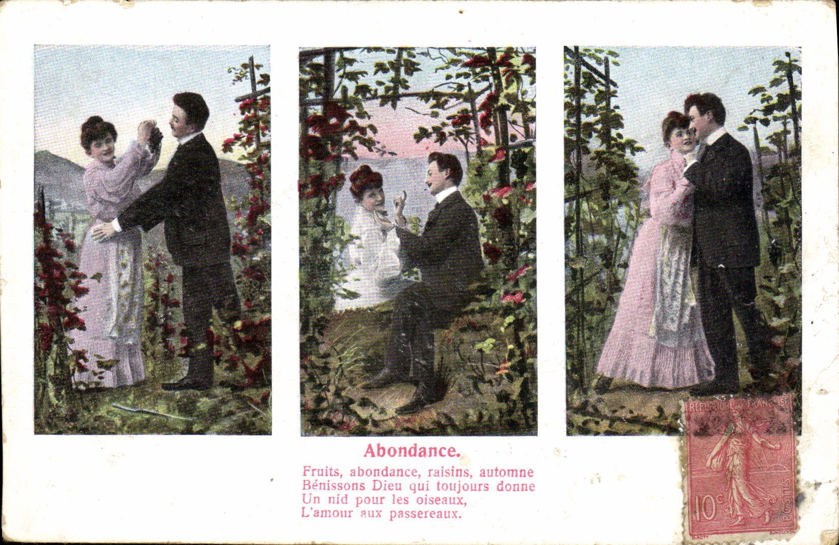 CPA Fantaisie Femme Abondance