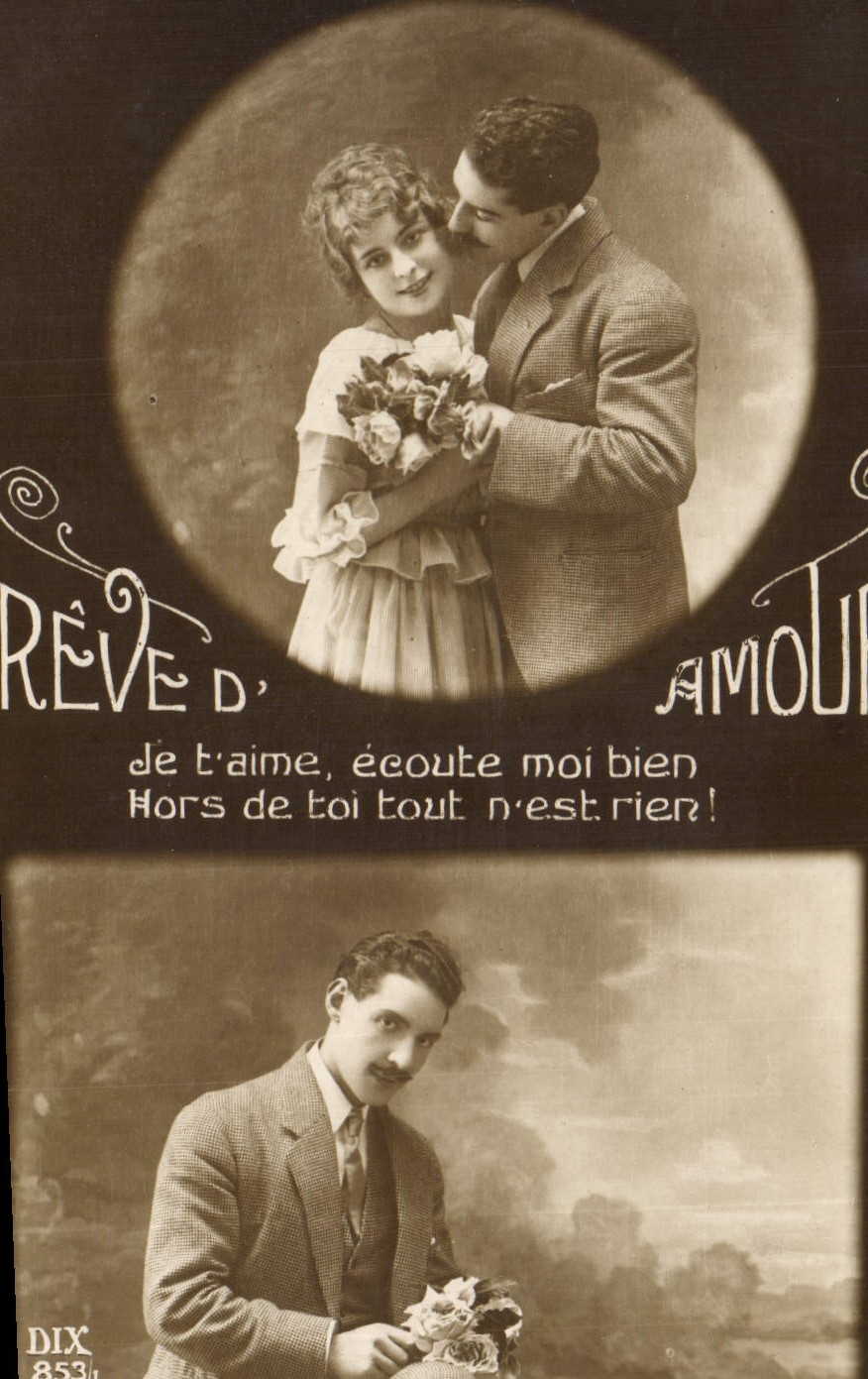 CPA Fantaisie Femme Reve d'amour