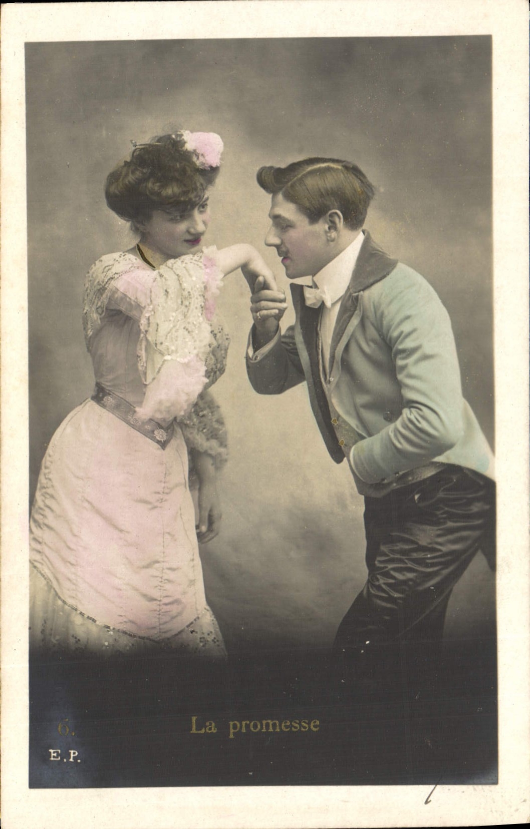 VINTAGE POSTCARD Fantasy Woman the promise