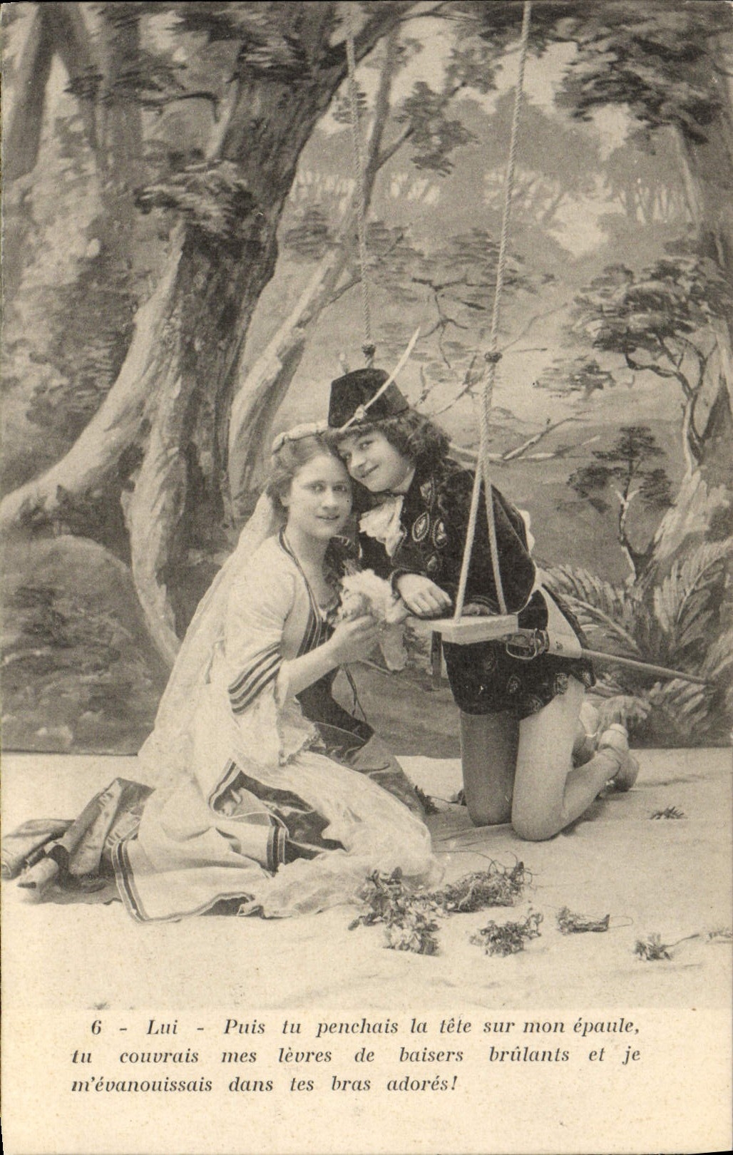 CPA Fantaisie Enfants Balancoire