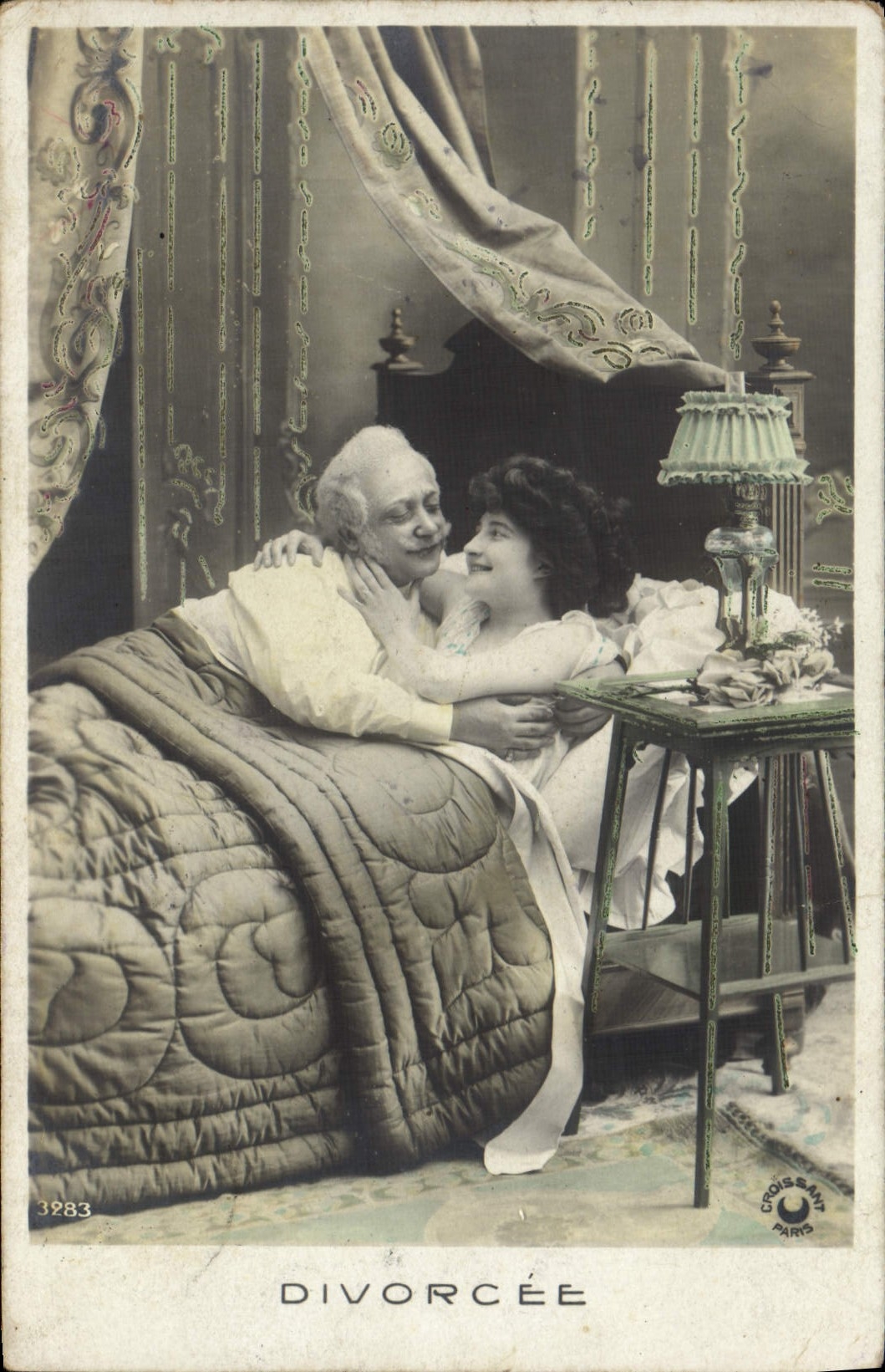 VINTAGE POSTCARD Fantasy Divorcee Woman