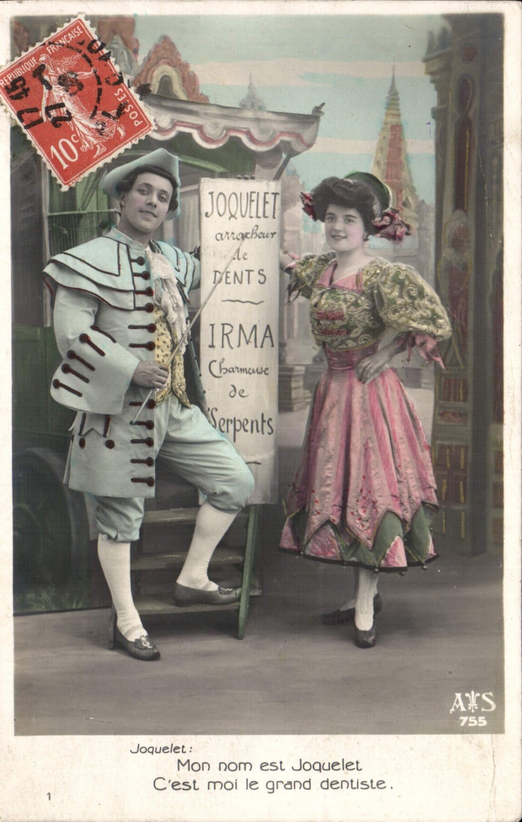 CPA Fantaisie Femme Joquelet 