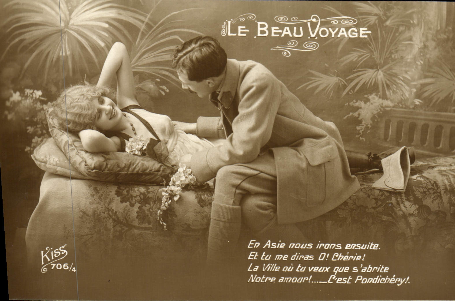 CPA Fantaisie Femme le beau voyage