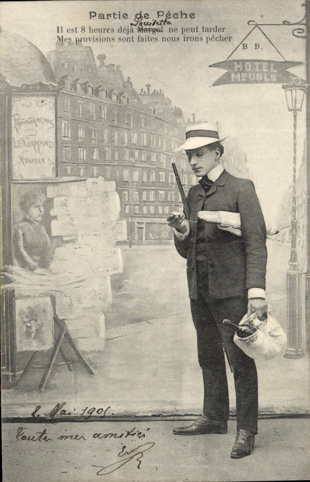 VINTAGE POSTCARD Fantasy Woman Started from Sinning sin