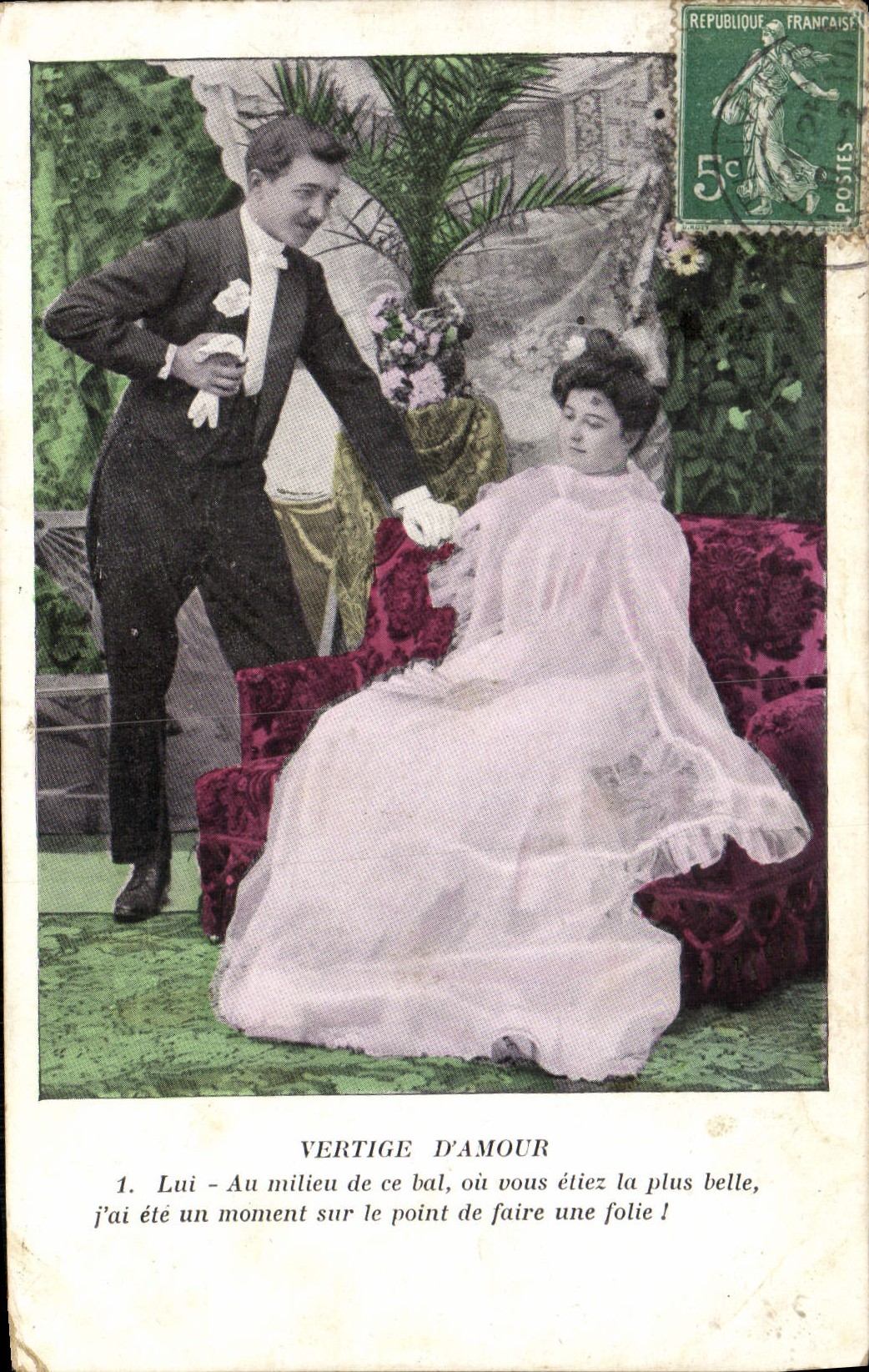 CPA Fantaisie Femme Vertige d'amour