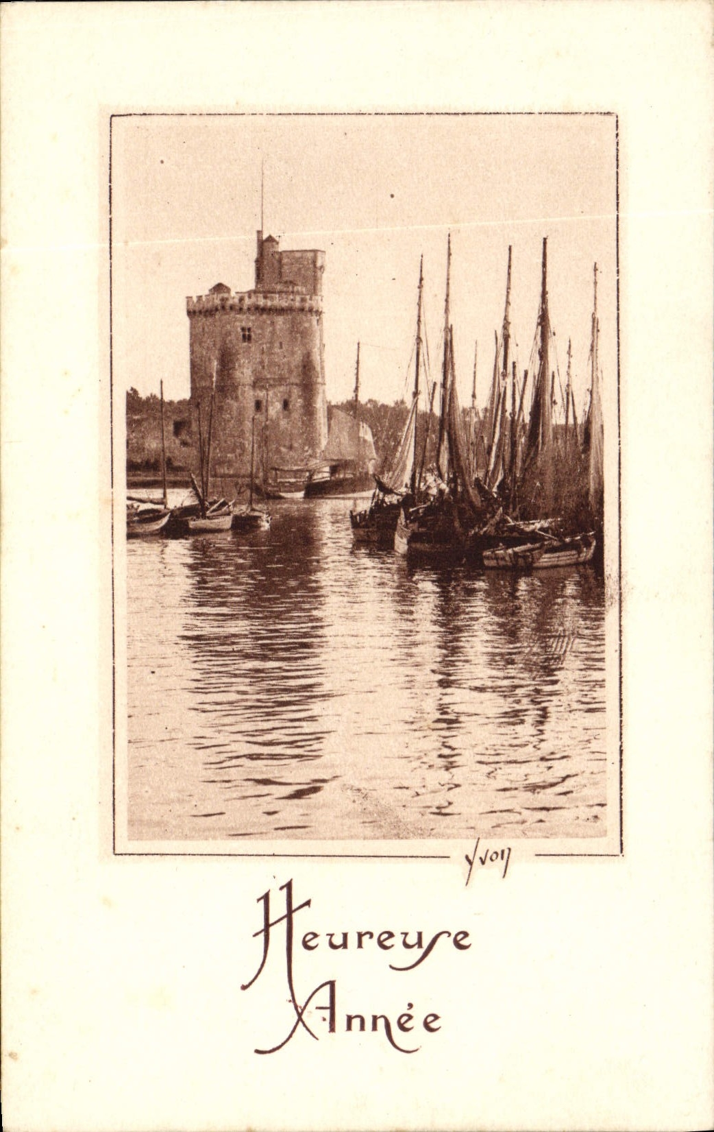 CPA Fantaisie Heureuse Annee La Rochelle