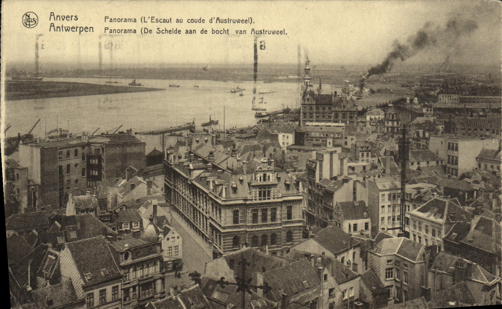 CPA Anvers Panorama L'Escaut au coude d'Austruweel
