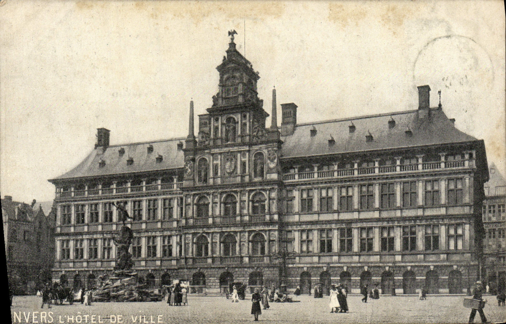 POSTAL Amberes de la VENDIMIA el ayuntamiento