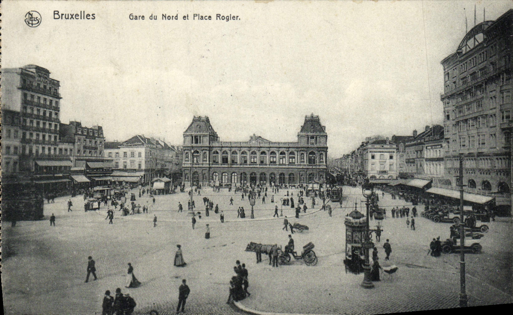 CPA Bruxelles Gare du Nord et Place Rogier
