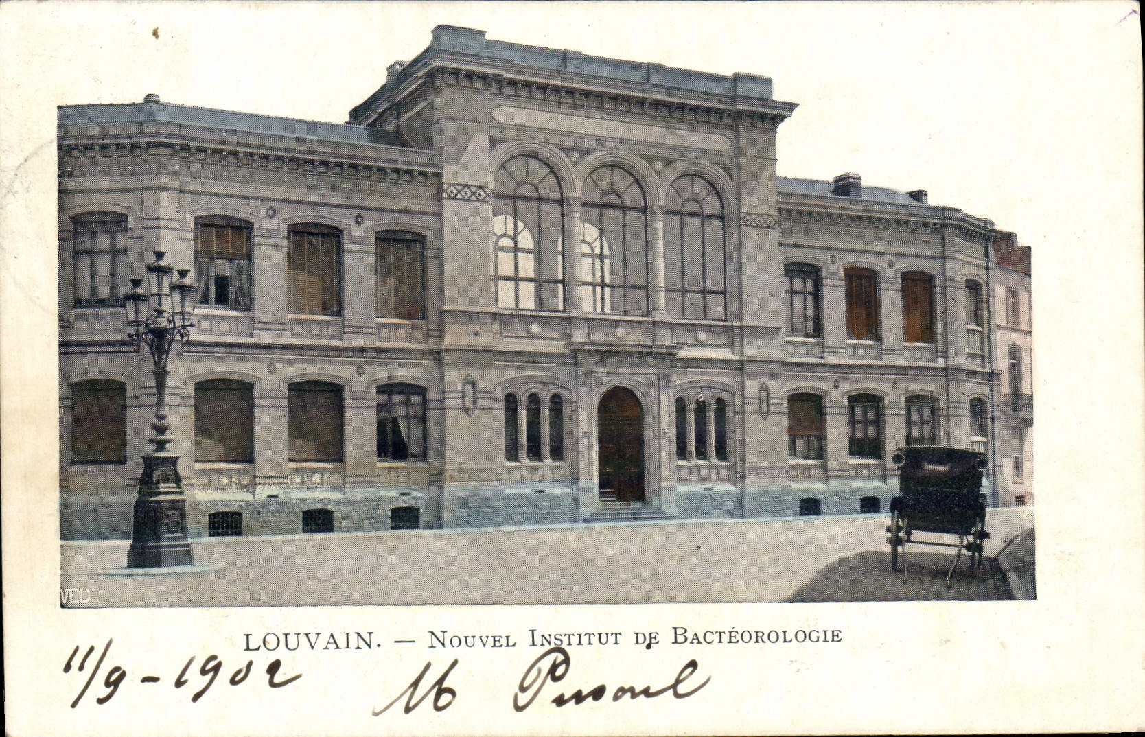VINTAGE POSTCARD Leuwen New Institute of Bacteorologie