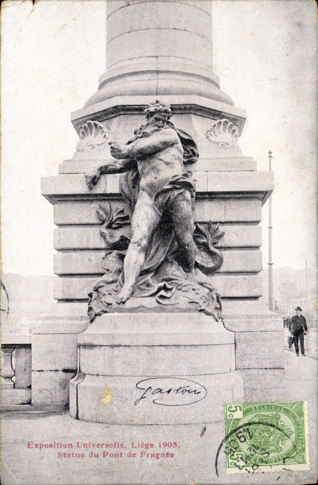 VINTAGE POSTCARD Liege Exposition Universelie Liege 1905 Rules of the bridge of Fragnee