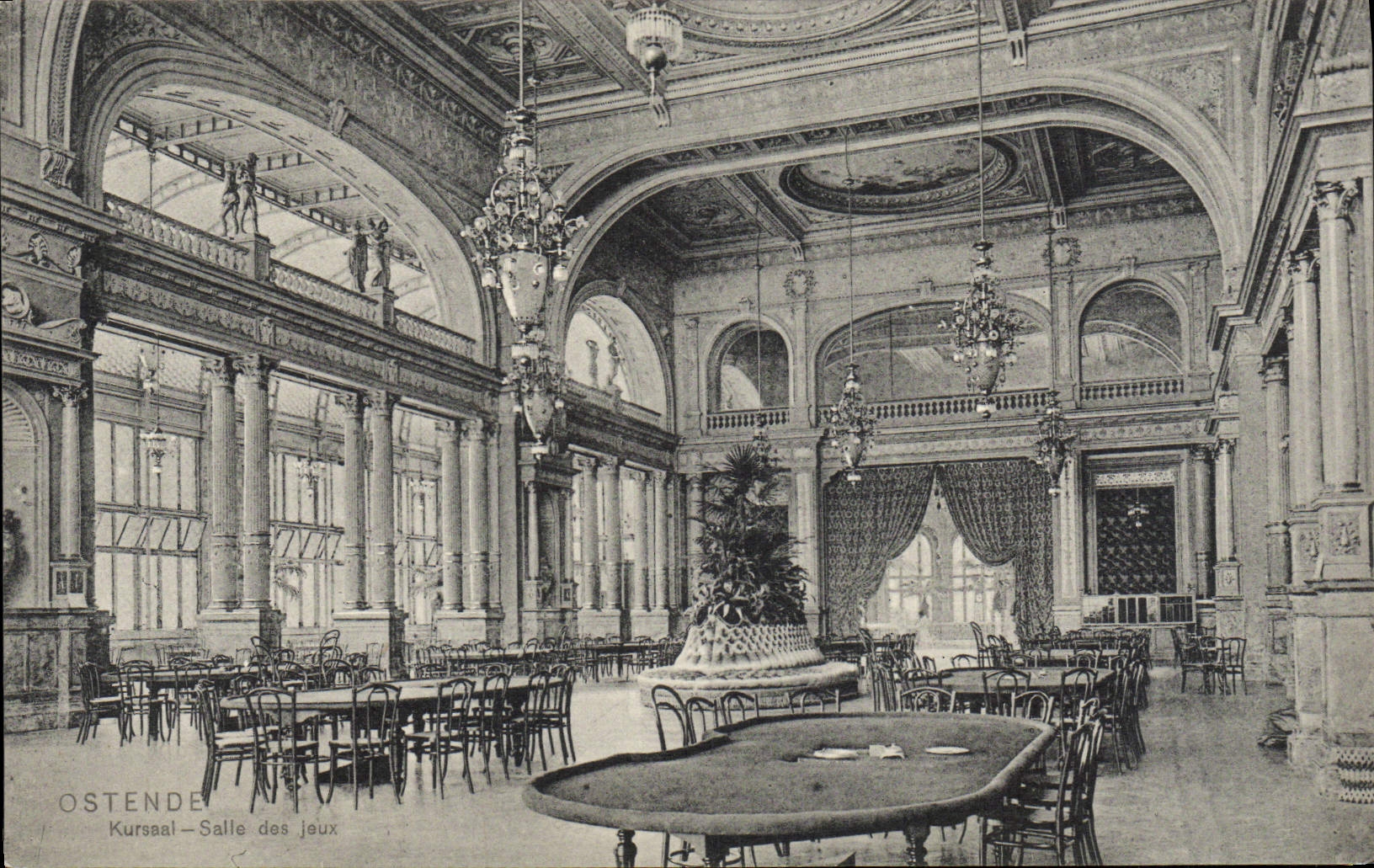VINTAGE POSTCARD Ostend Kursaal Room of the Plays