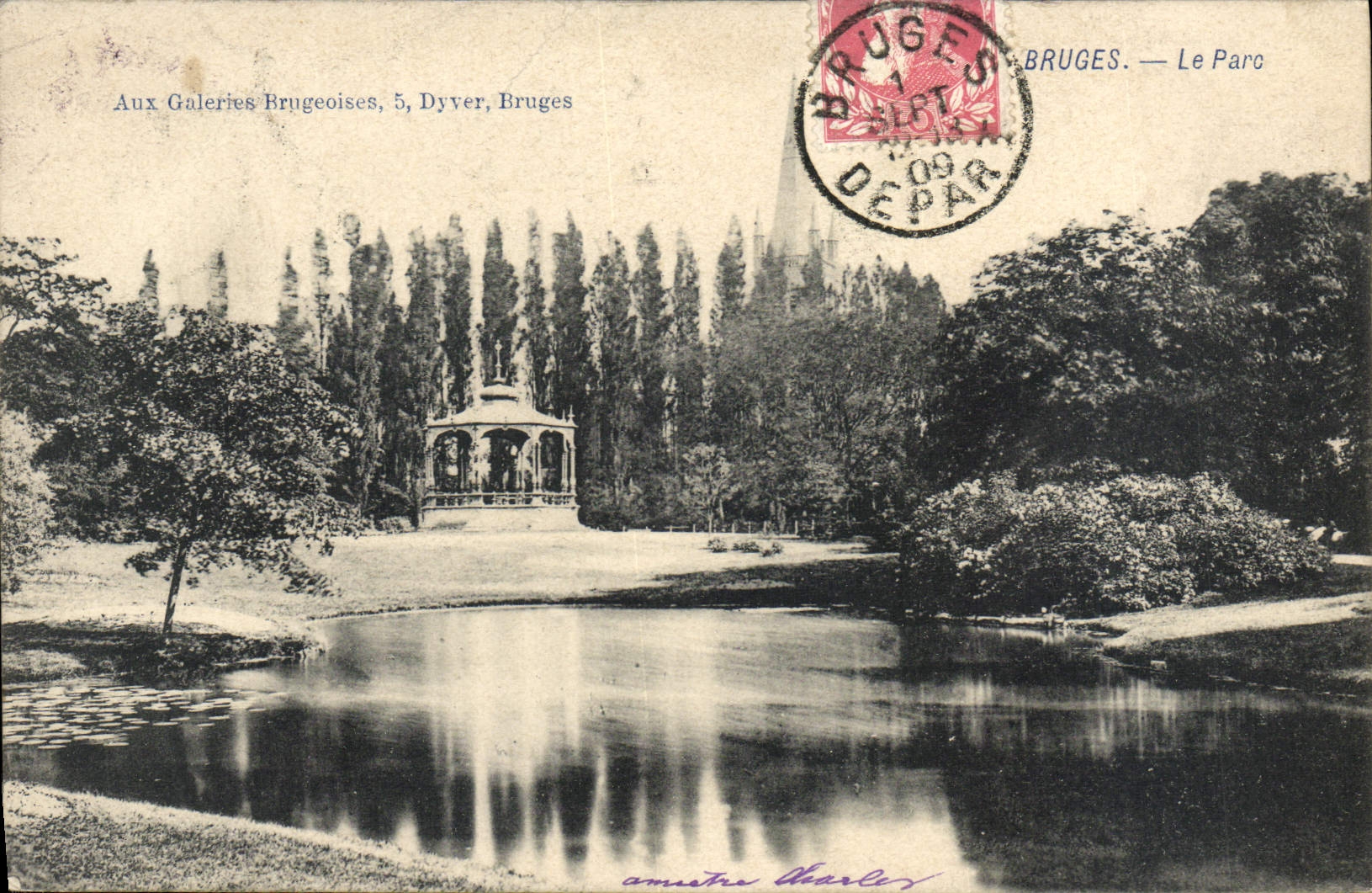 POSTAL Brujas de la VENDIMIA el parque