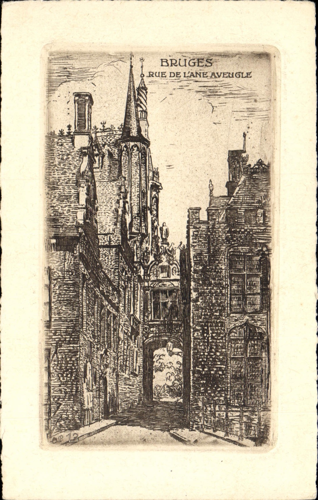 CPA Bruges Rue de L'ane Aveugle Ane Mule