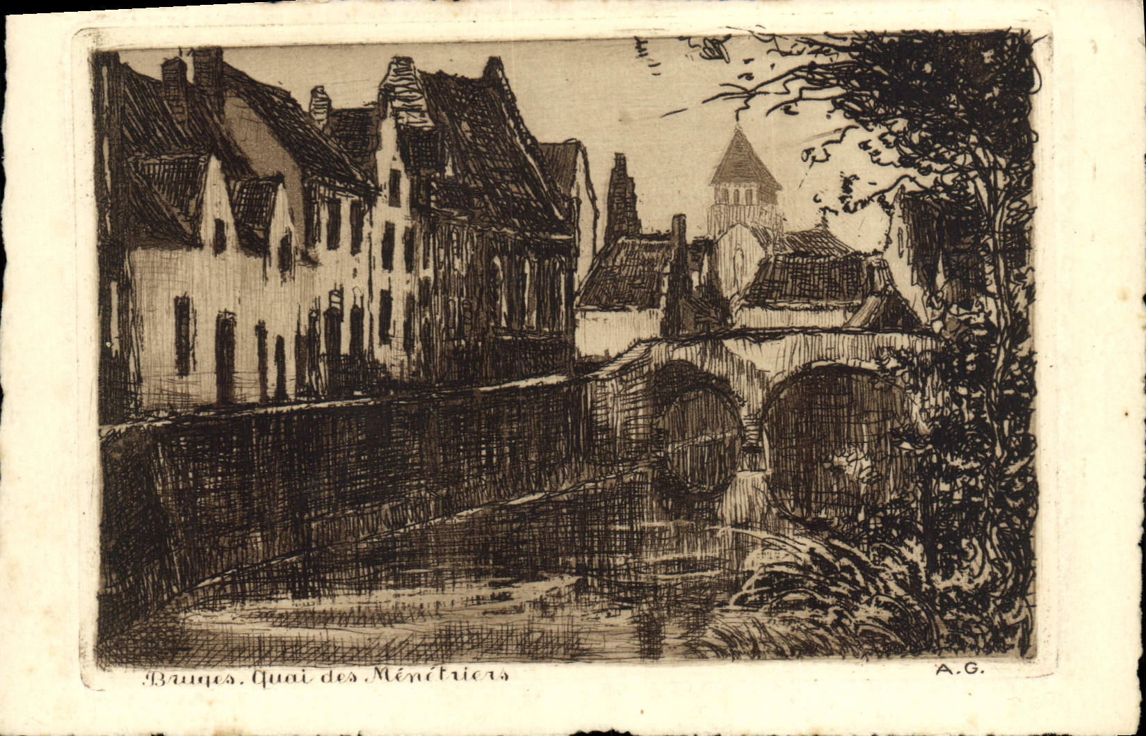 CPA Bruges Quai des Menetriers