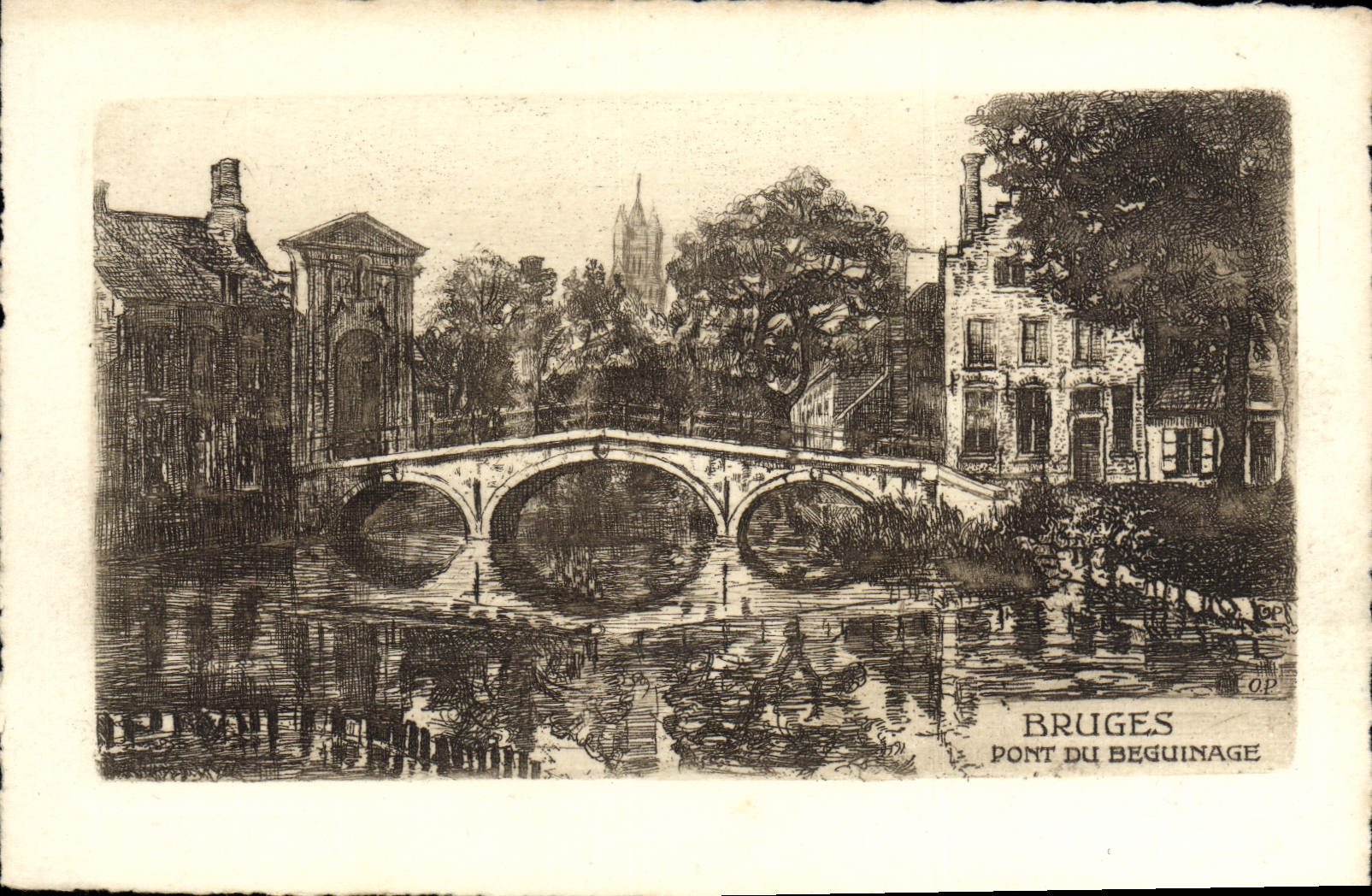 CPA Bruges Pont du Beguinage