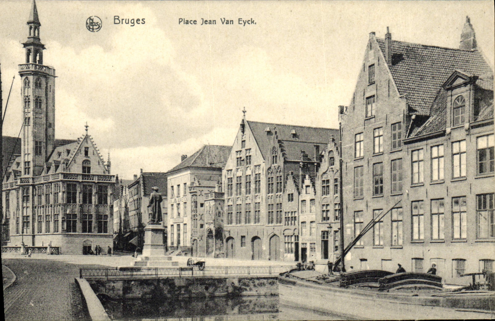 VINTAGE POSTCARD Bruges Places Jean Van Eyck