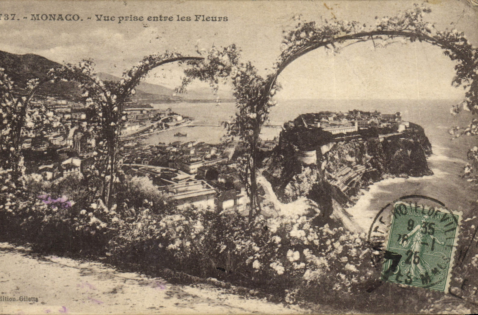 CPA Monaco Vue prise entre les Fleurs
