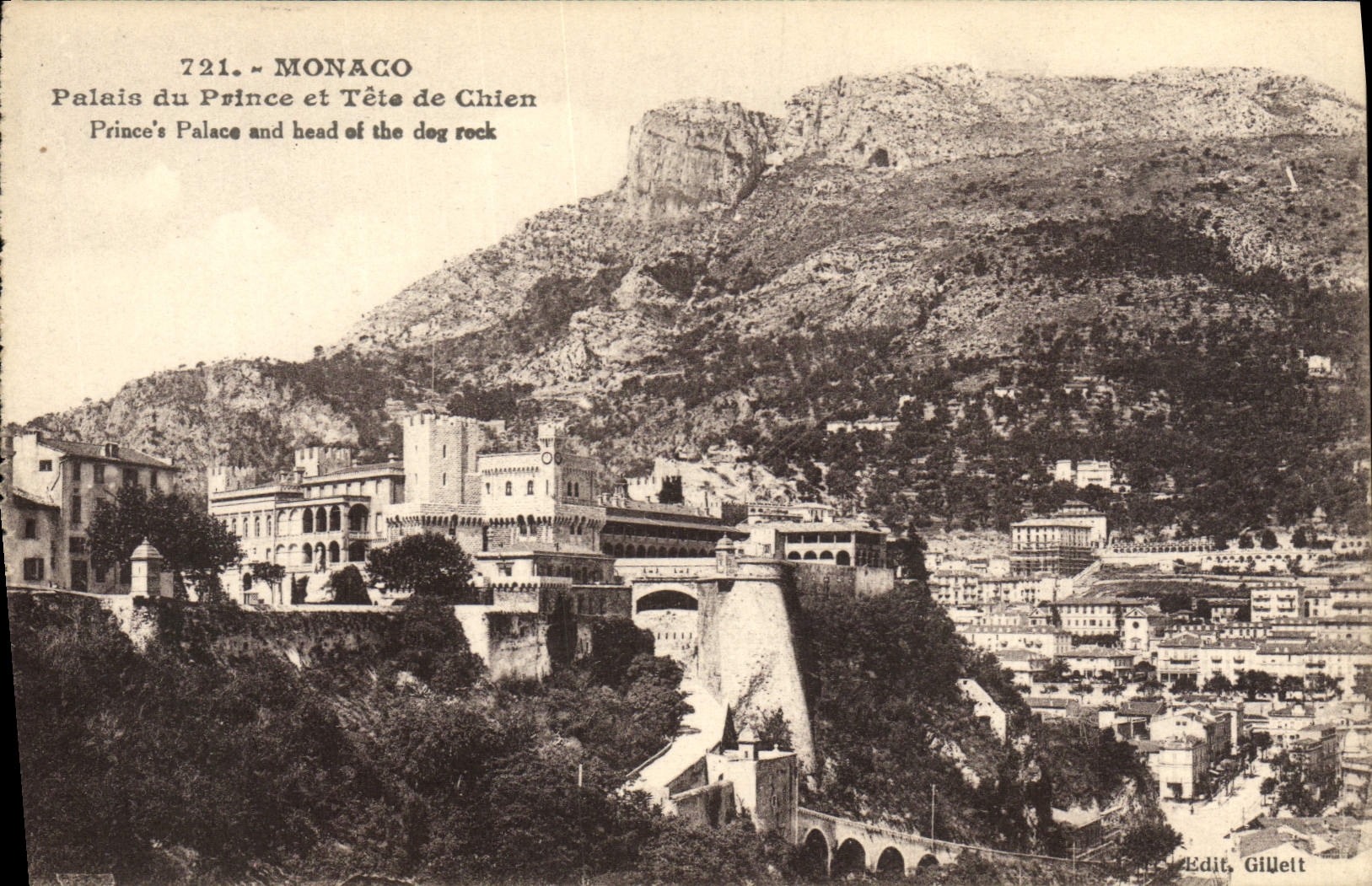 CPA Monaco Palais du Prince et Tete de Chien