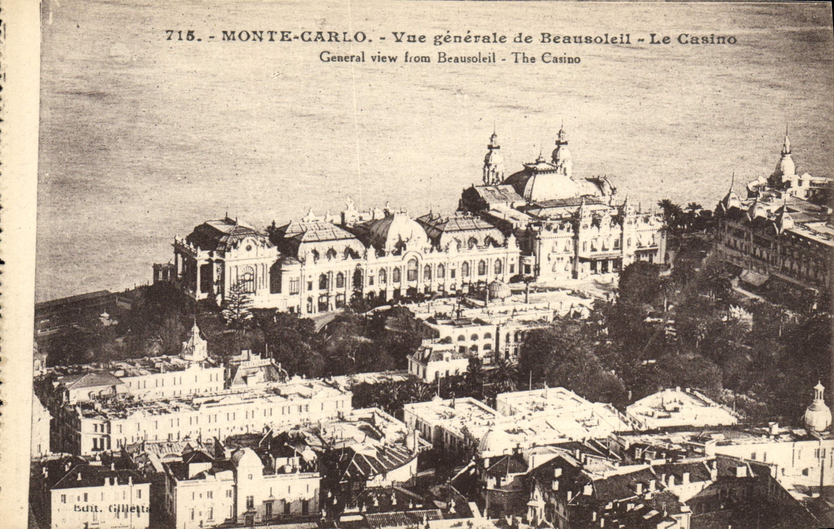 CPA Monte Carlo Vue Generale de Beausoleil Le casino