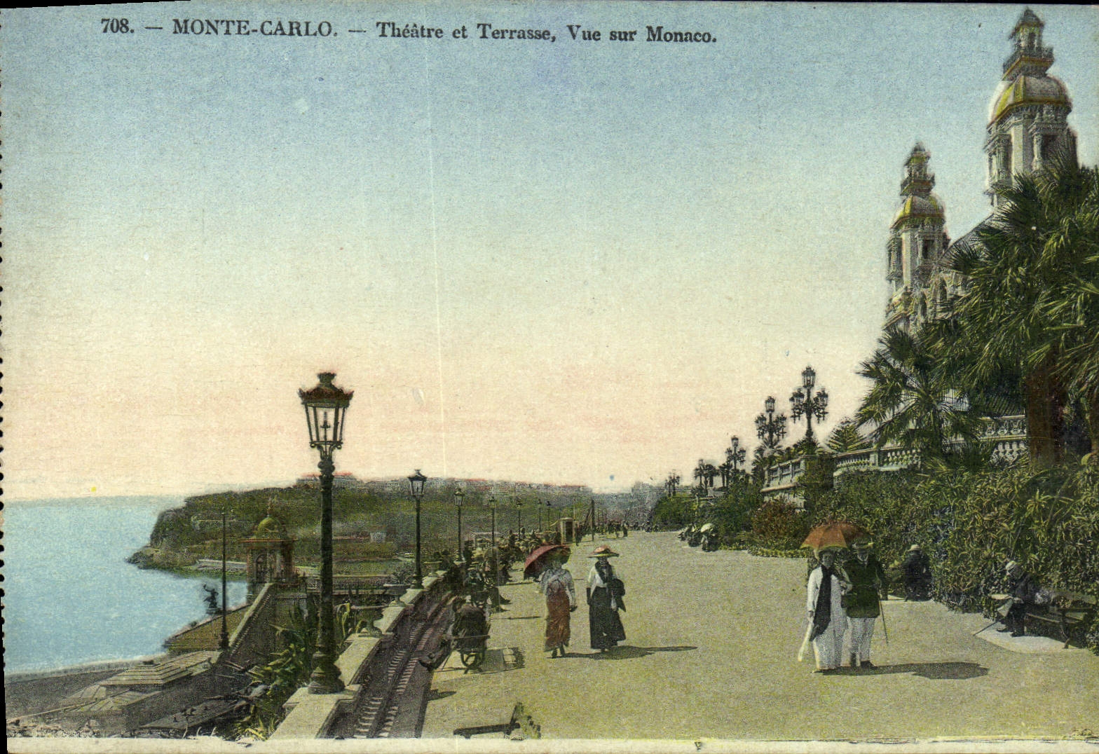 CPA Monte Carlo Theatre et Terrasse Vue sur Monaco